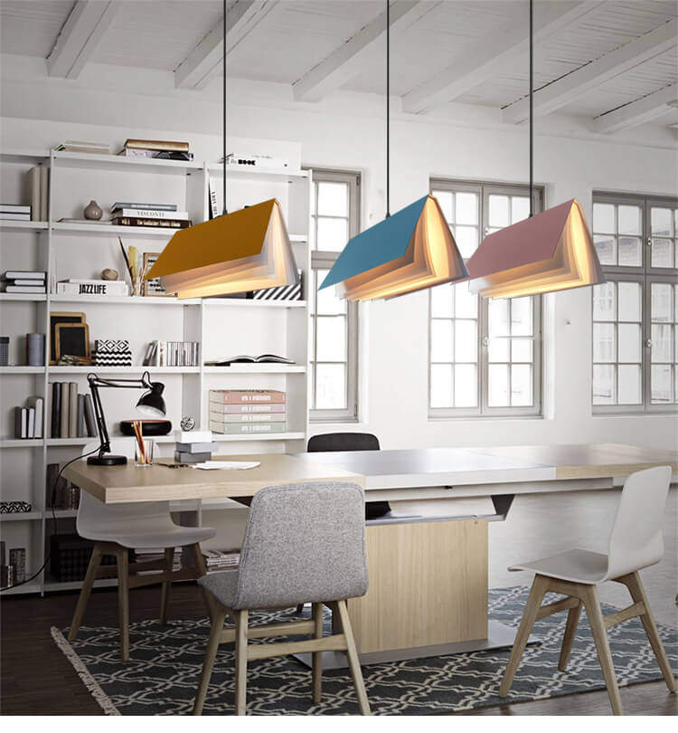 Flying Book 1-Light Metal and PVC Pendant Lamp
