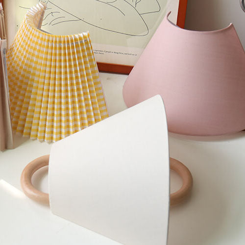 Contemporary Solid Wood Pleated Semi-Circle Wall Sconce Lamp with Single Light