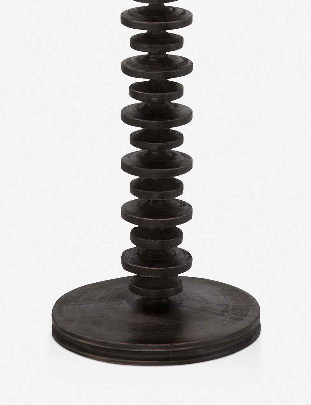 Fino Floor Lamp | Textured Wooden Bands, Linen Drum Shade