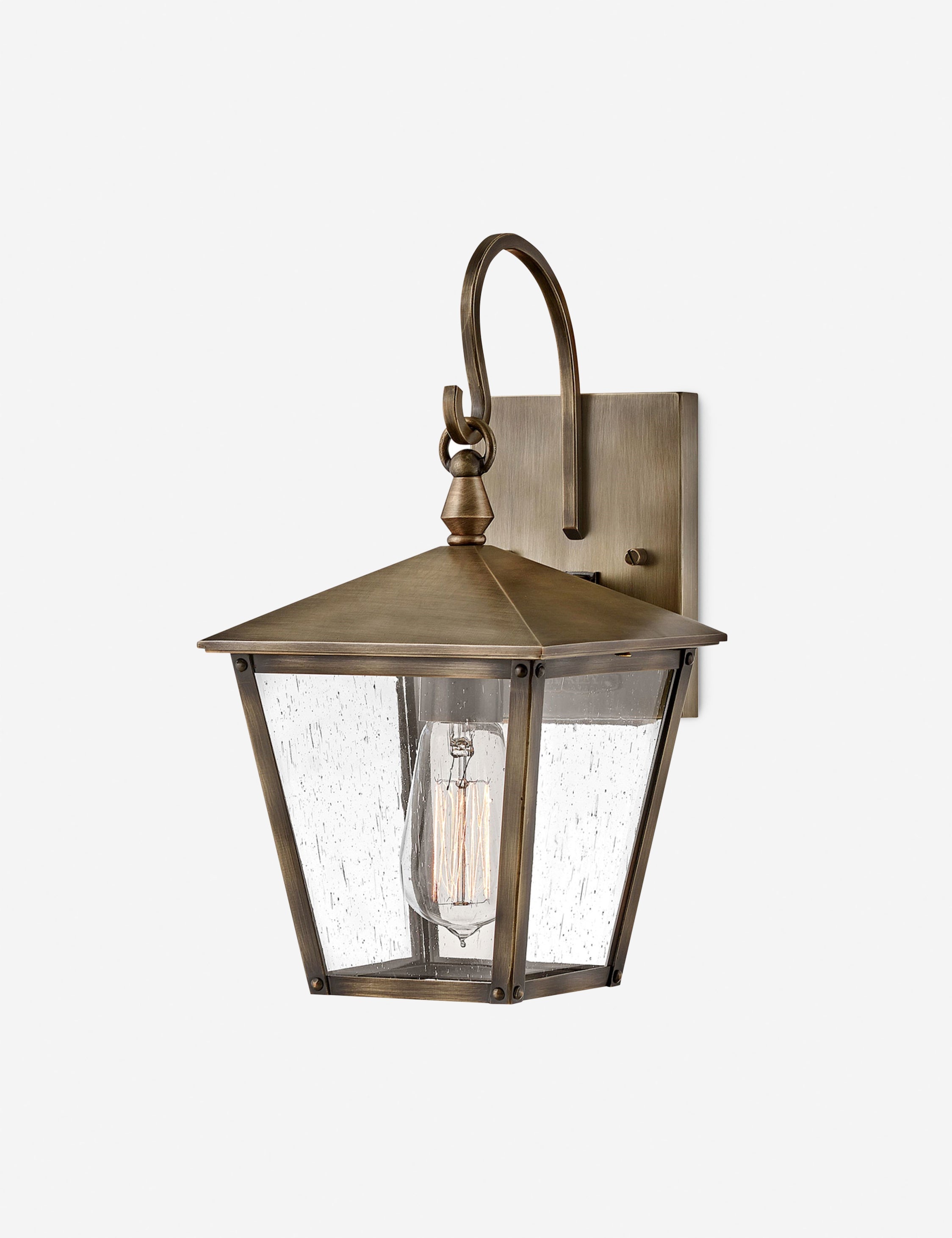 Mason Lantern Sconce | Timeless Elegance, Seeded Glass Panels