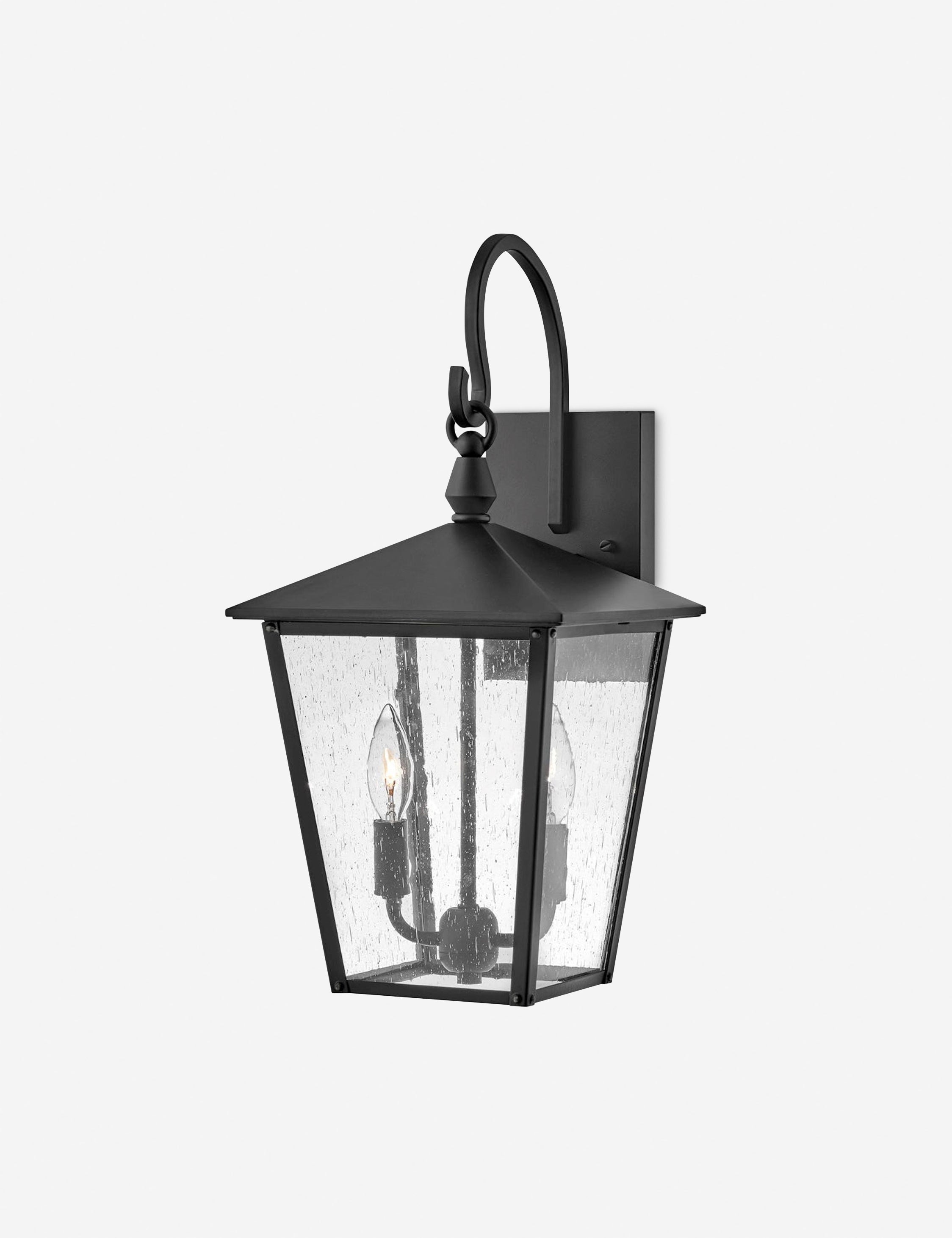 Mason Lantern Sconce | Timeless Elegance, Seeded Glass Panels