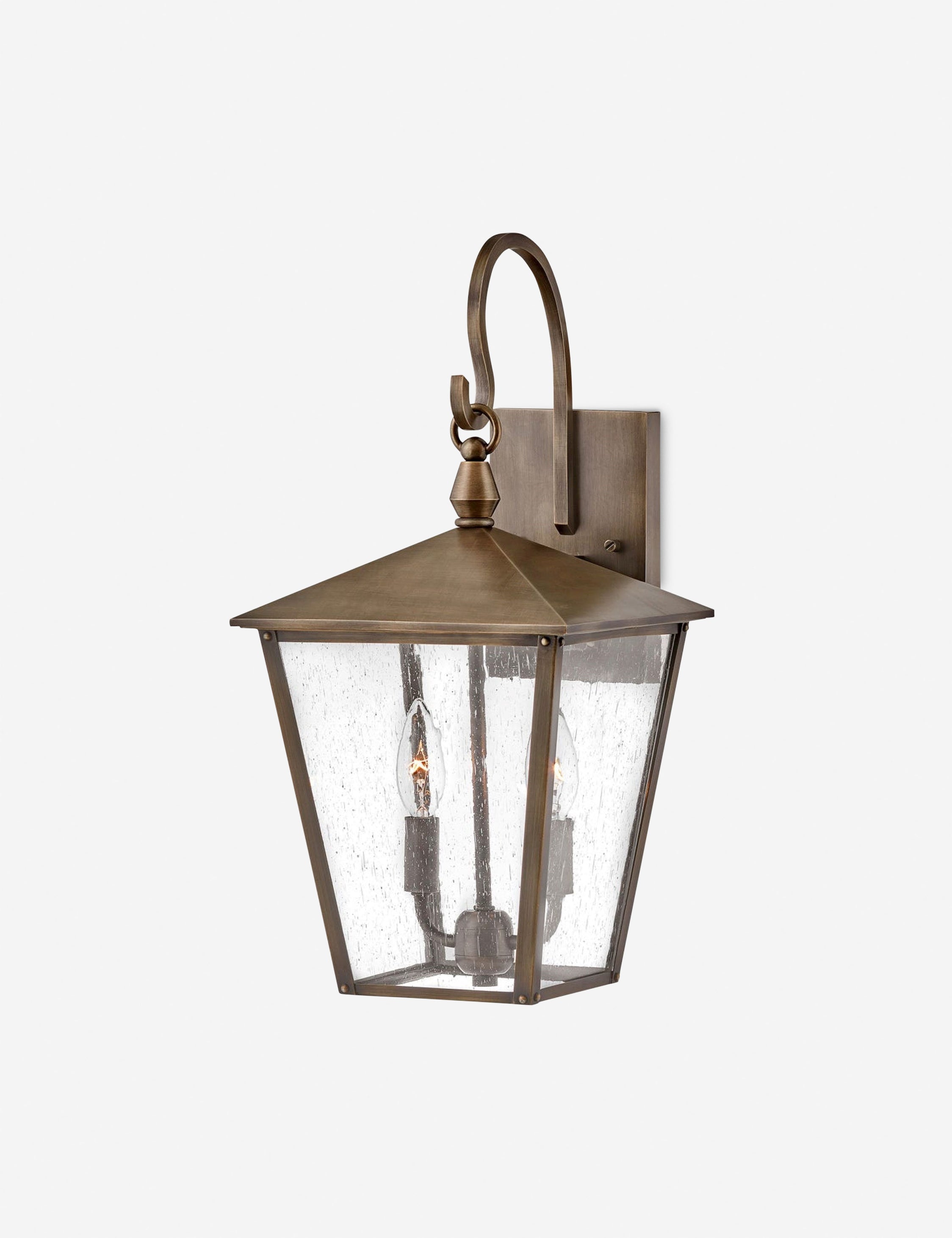 Mason Lantern Sconce | Timeless Elegance, Seeded Glass Panels