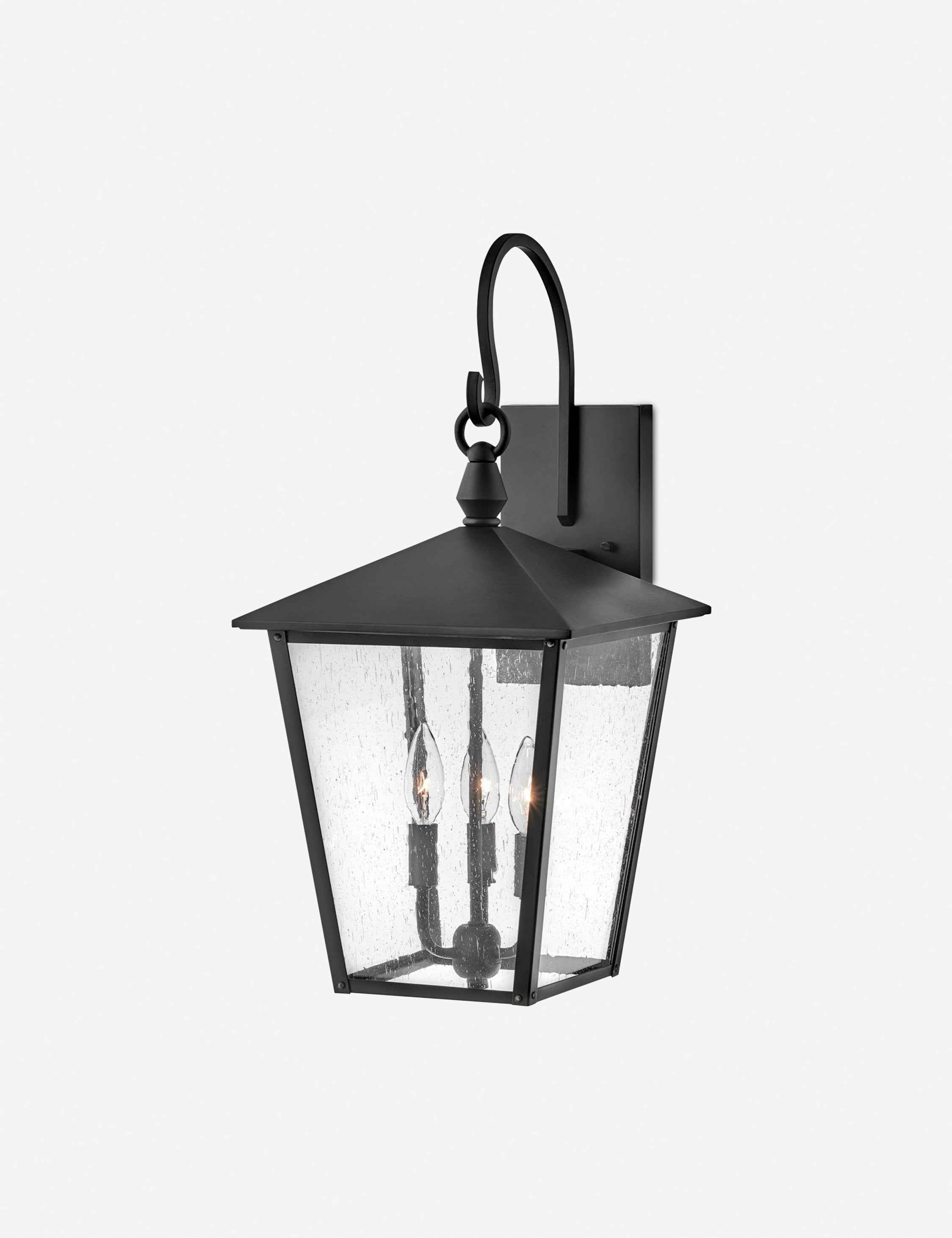 Mason Lantern Sconce | Timeless Elegance, Seeded Glass Panels