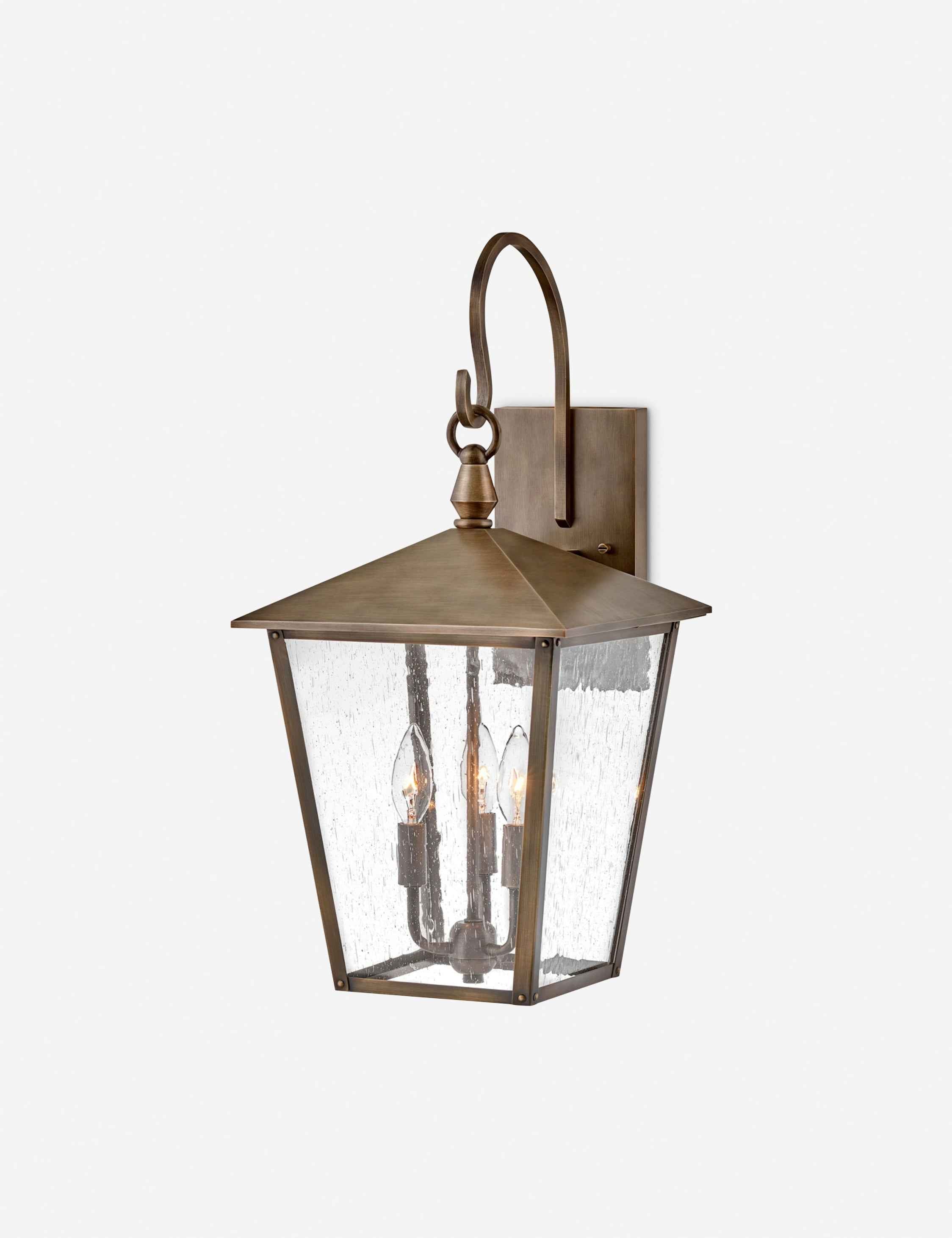 Mason Lantern Sconce | Timeless Elegance, Seeded Glass Panels