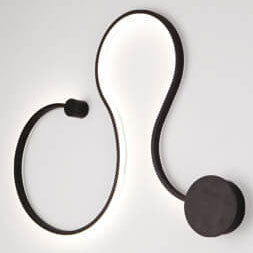 Contemporary Curved LED Wall Sconce Lamp in Long Aluminum Snake Design