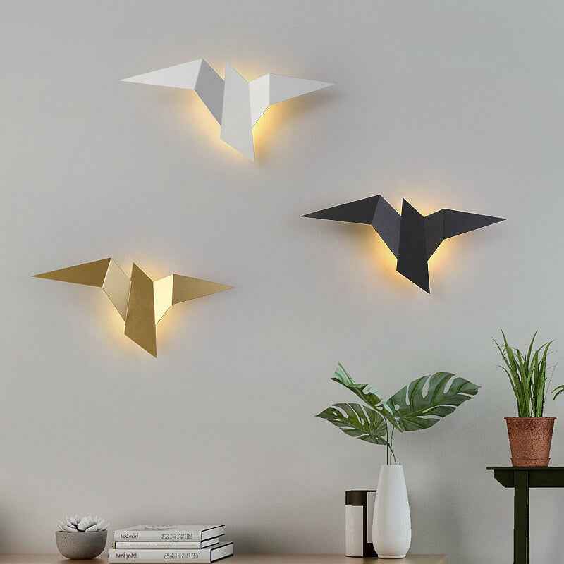 Contemporary Artistic Bird-Inspired 1-Light LED Wall Sconce