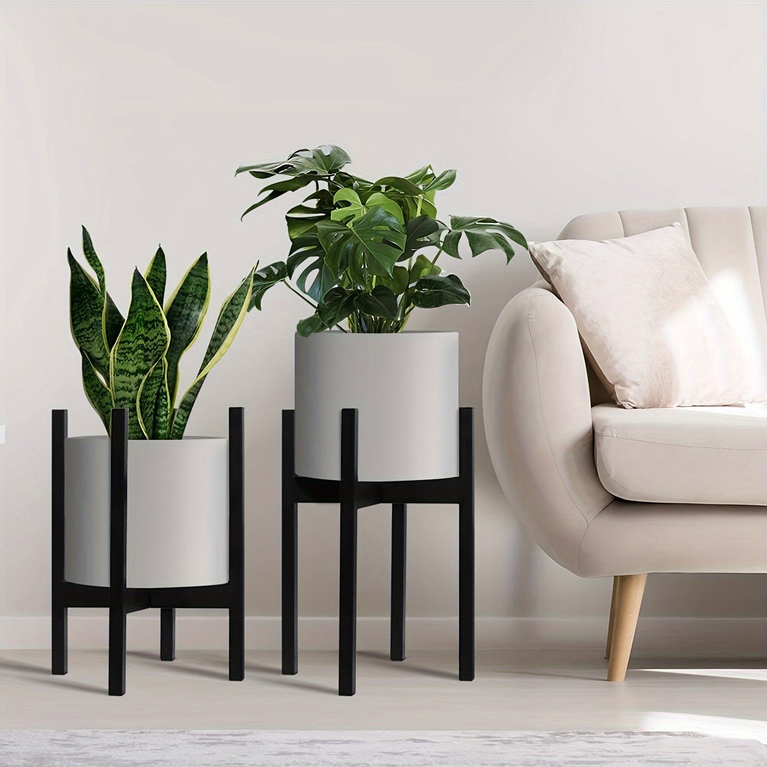 Bela Adjustable Metal Plant Stand | Rust-Resistant, Dual Height