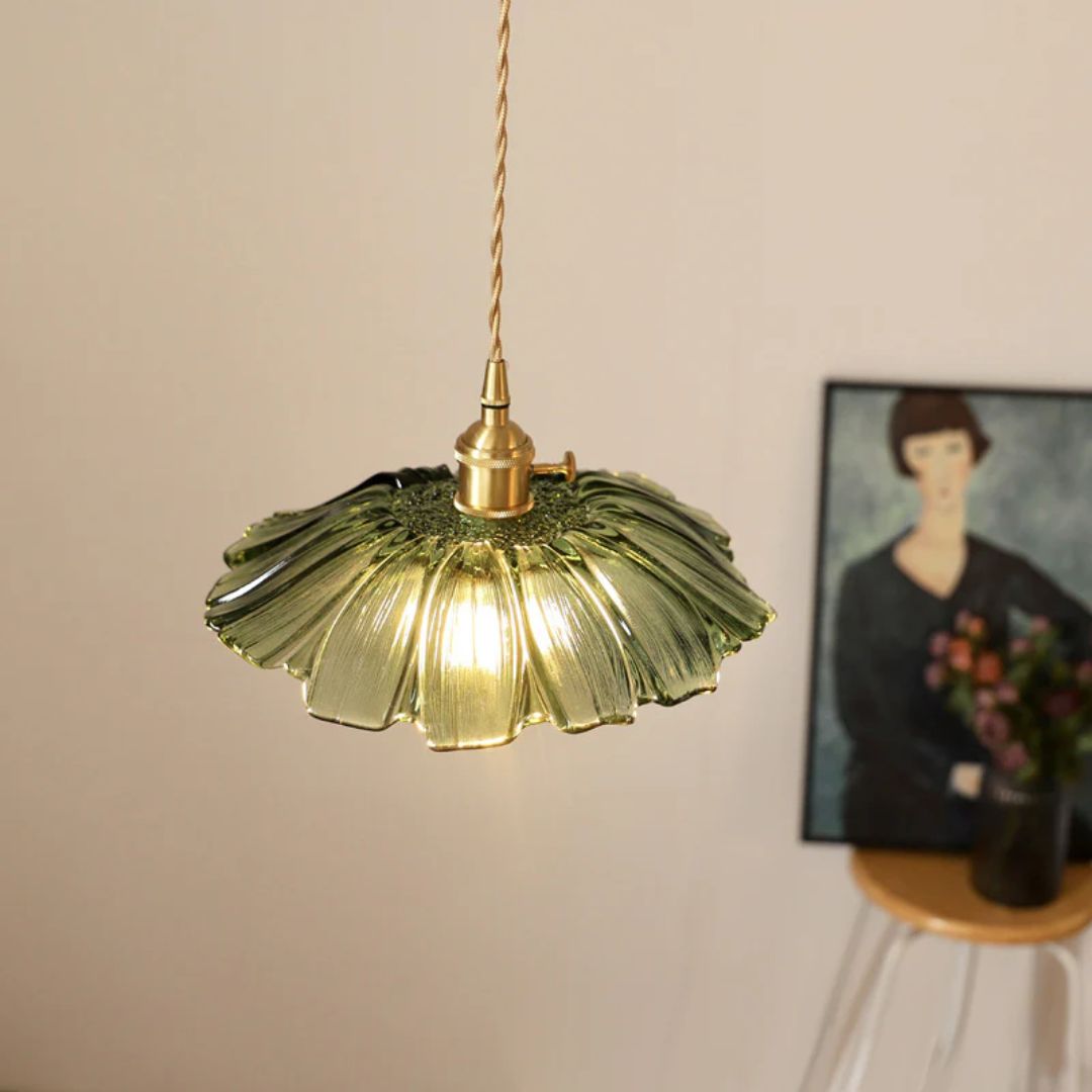 Bela Glass Pendant Light | Flower Shape, Adjustable Length 150 cm