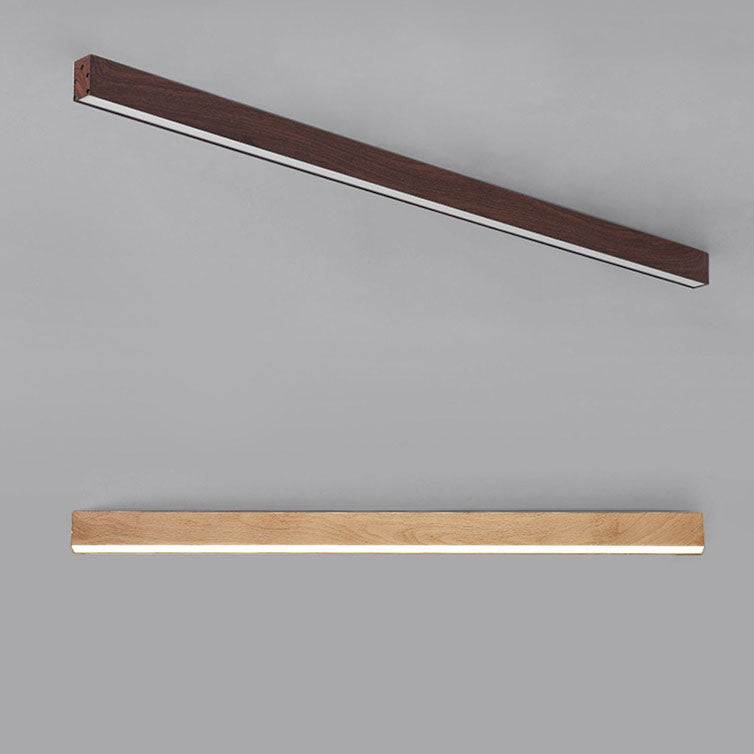 Contemporary Wood Grain Aluminum LED Flush Mount Ceiling Light