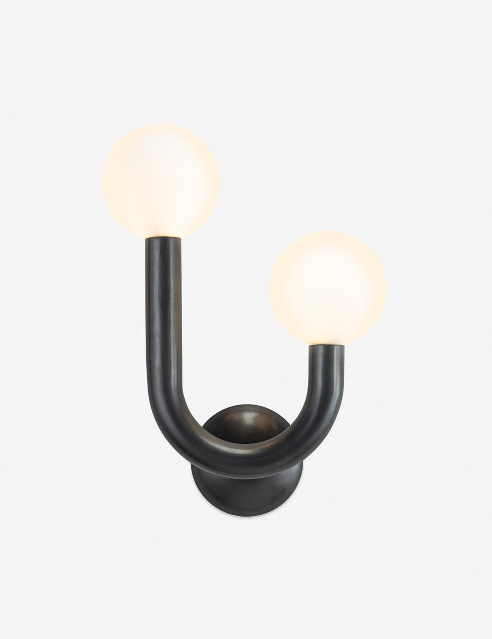 Haven Wall Sconce | Metal Tube Design, Matte White Bulbs