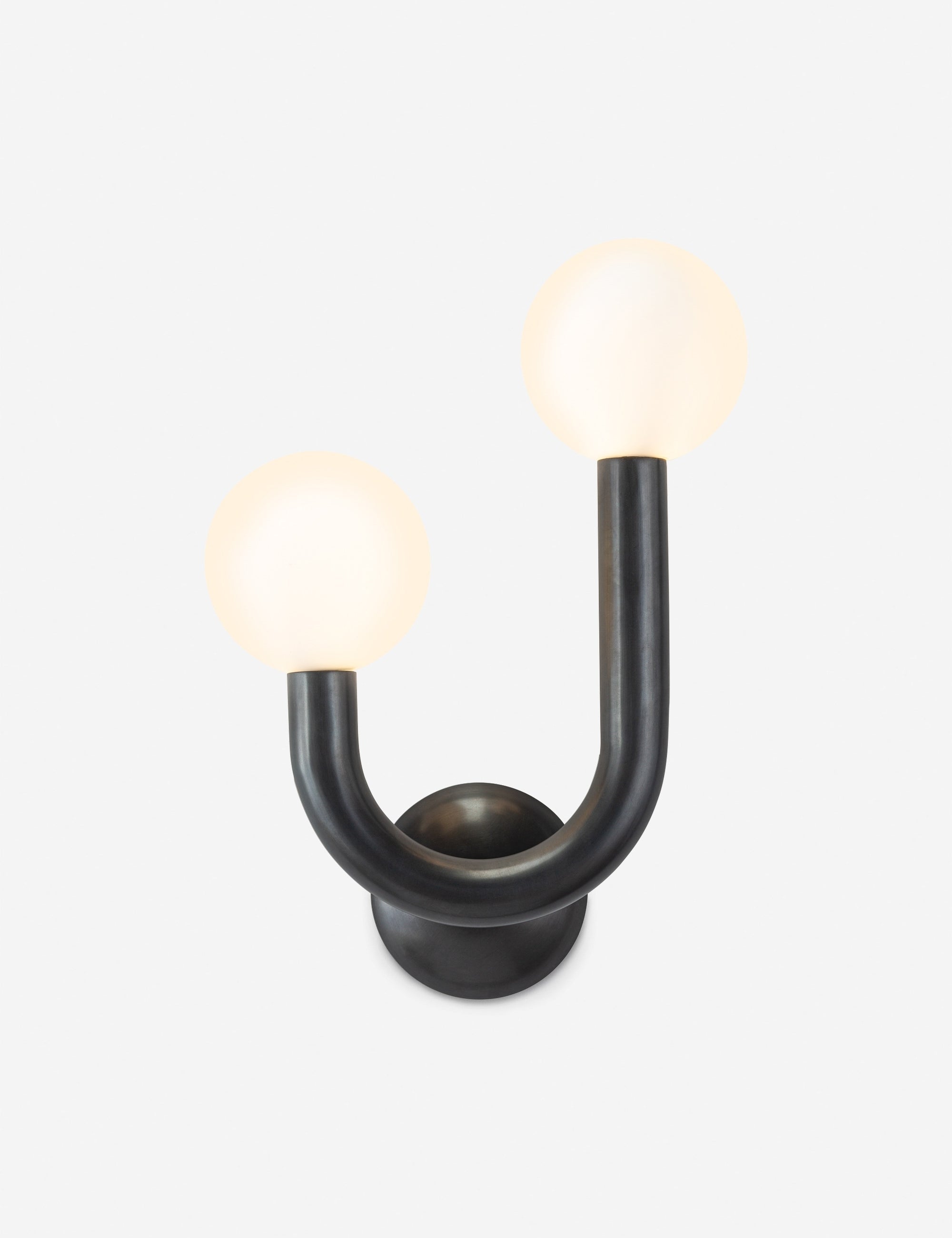 Haven Wall Sconce | Metal Tube Design, Matte White Bulbs