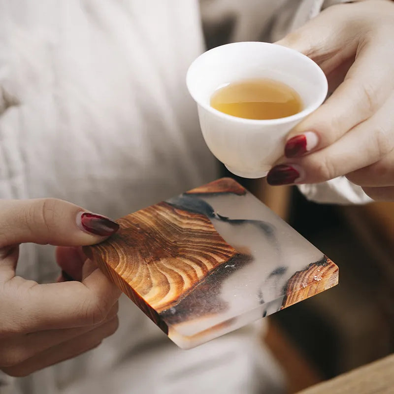 Moro Resin Coasters | Handmade Pinewood & Art Resin