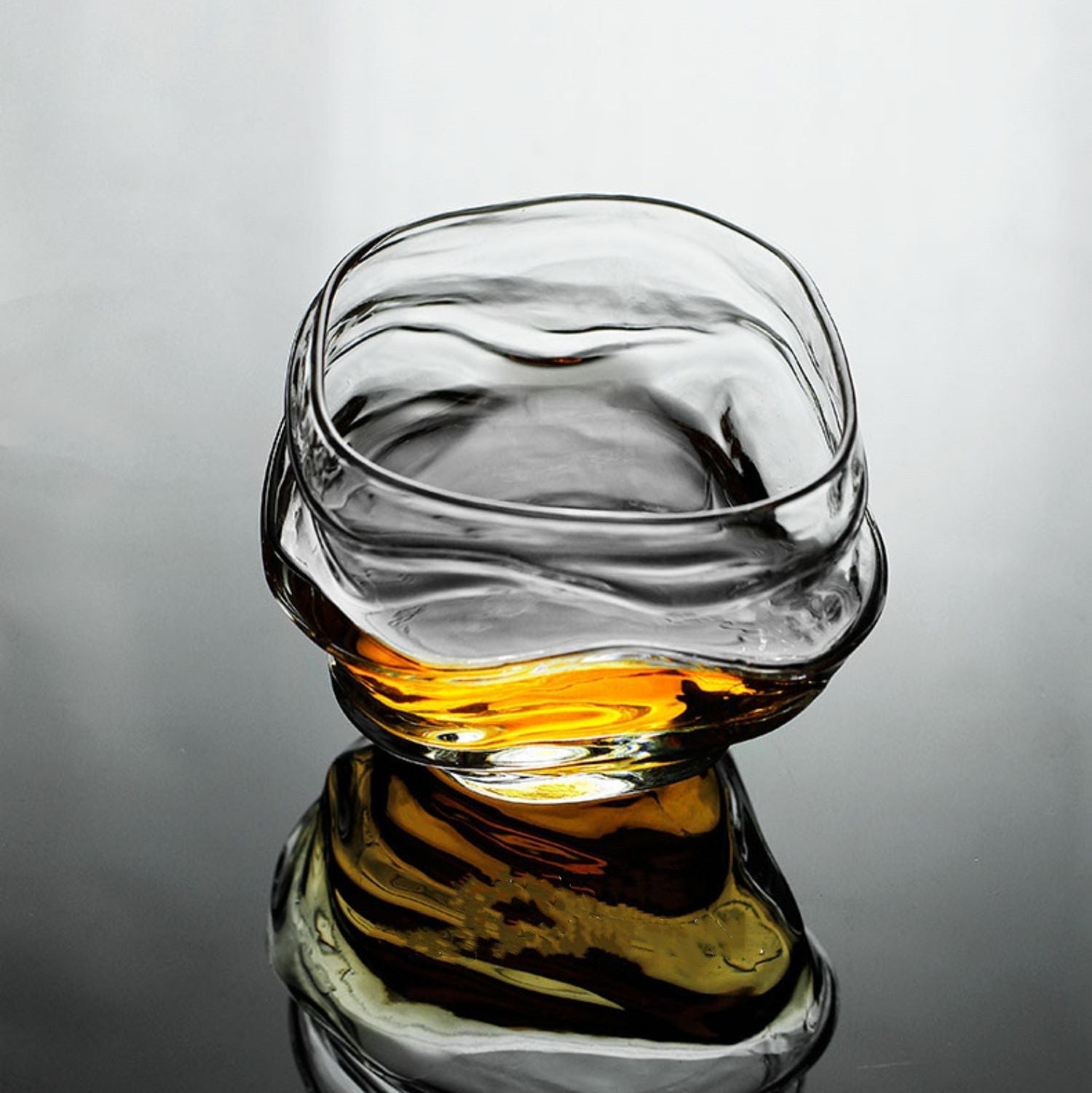 Bora Whisky Glass | Premium Crystal, Ocean Wave Design
