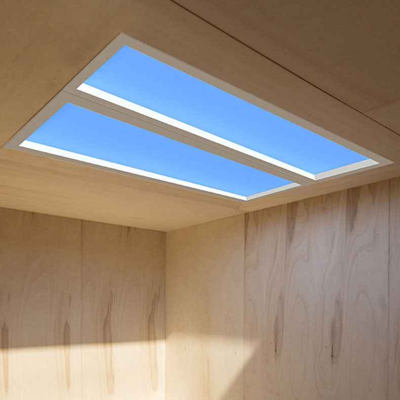 Contemporary Minimalist Blue Sky Metal LED Flush Mount Ceiling Light for Living Room