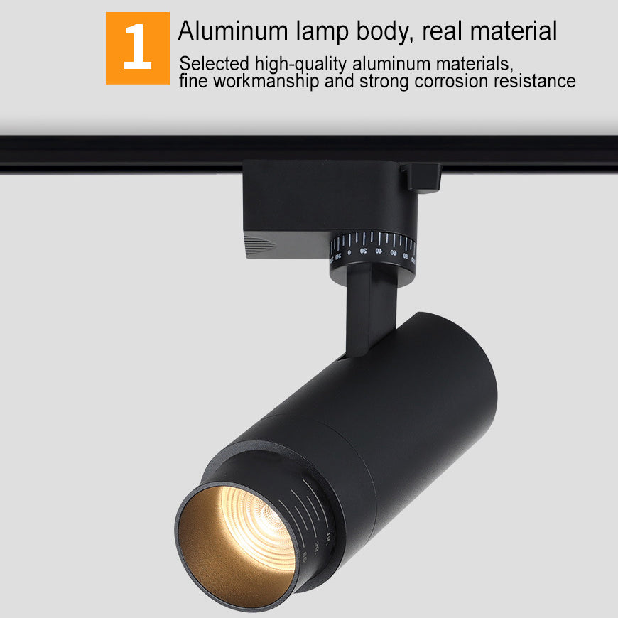 Contemporary Adjustable Dimmable Tubular Track Lighting - 3/4/5 Light LED Flush Mount Spotlight for Living Room