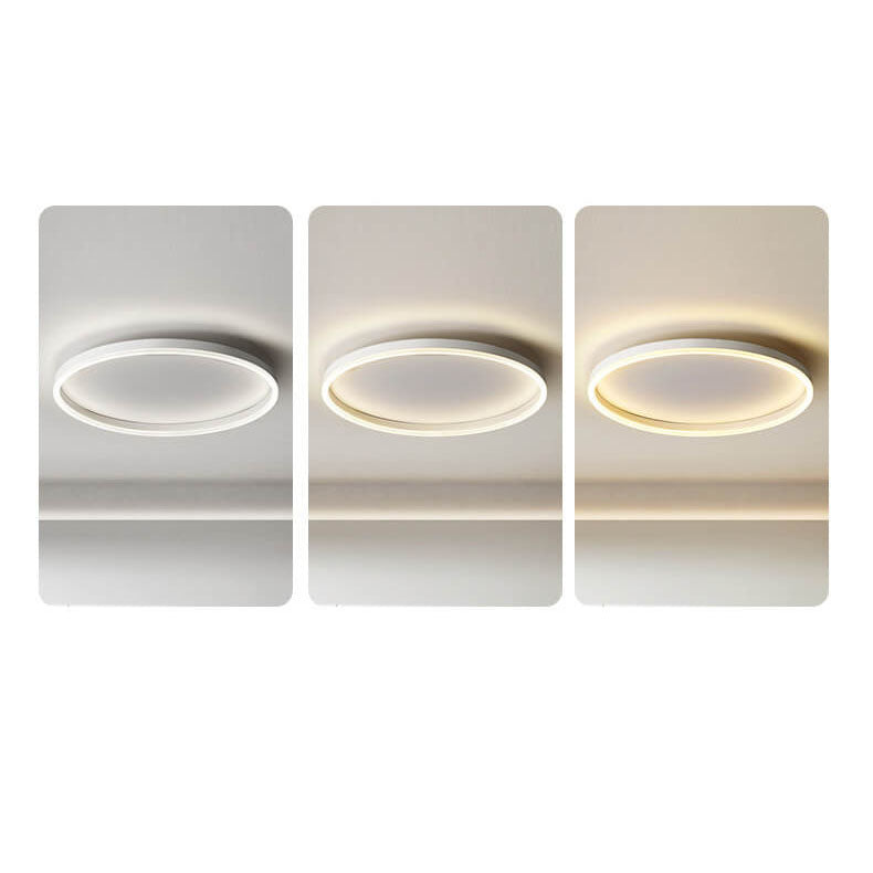 Nordic Minimalist Circular LED Flush Mount Ceiling Light with Iron and Acrylic Design