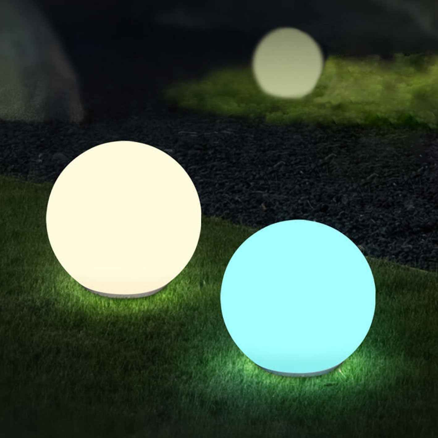 Waterproof Solar-Powered PE Spherical LED Outdoor Lawn Light