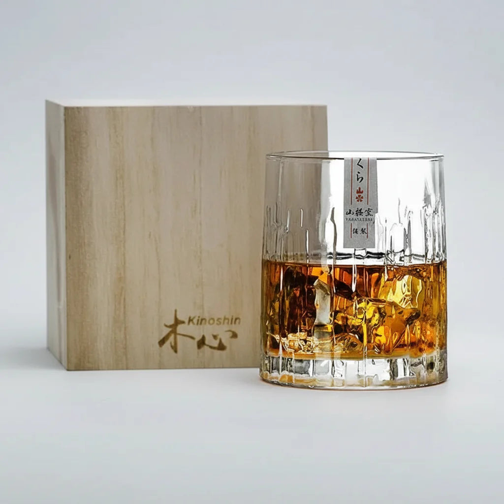Bento Whiskyglas | Handgemaakt Kristalglas, Geleverd in Houten Kist