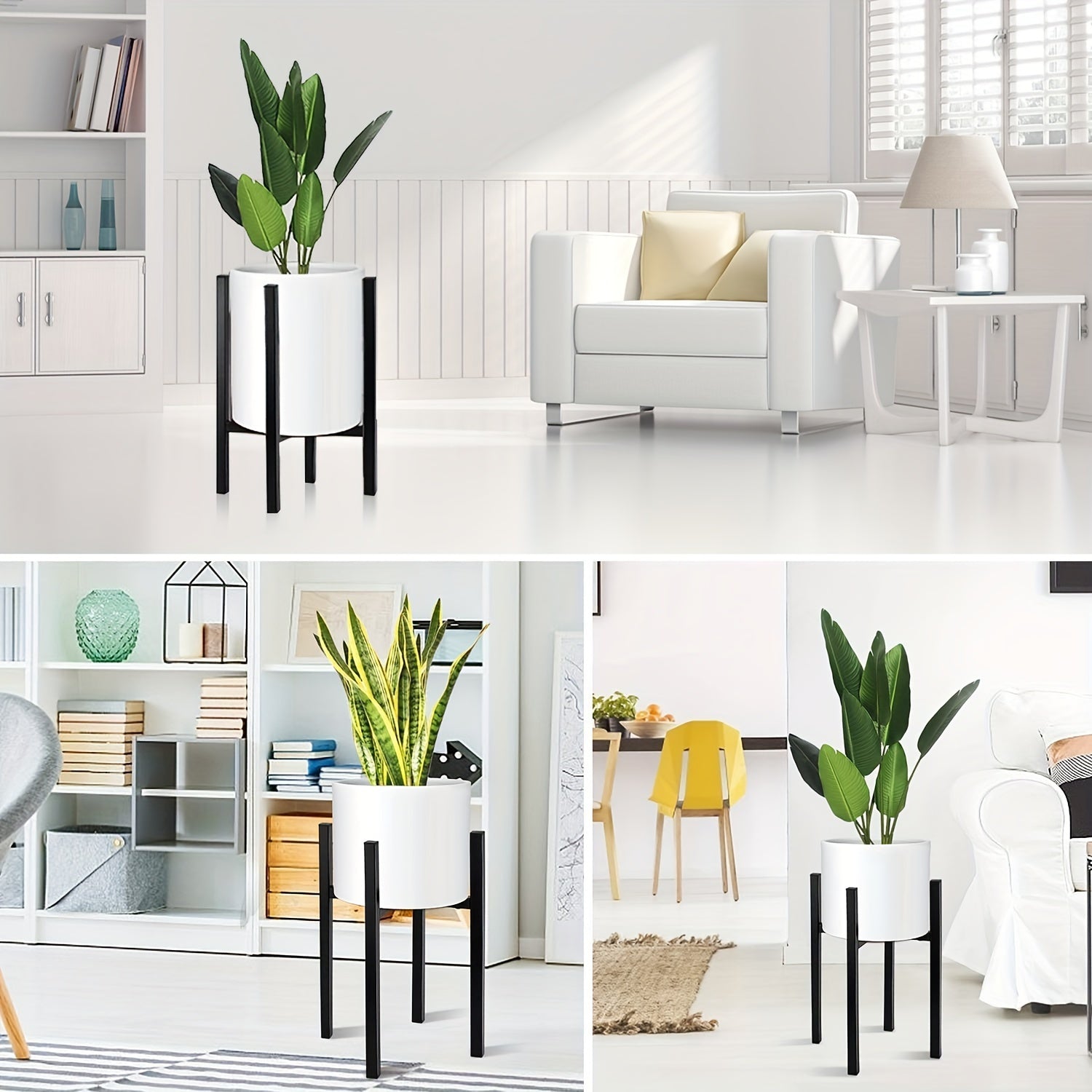 Bela Adjustable Metal Plant Stand | Rust-Resistant, Dual Height