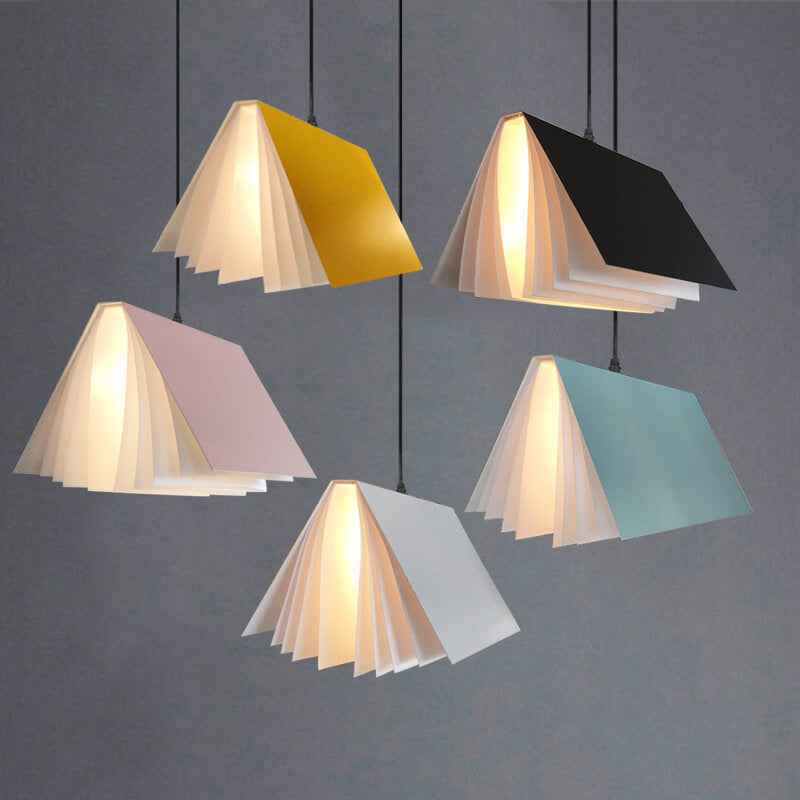 Flying Book 1-Light Metal and PVC Pendant Lamp