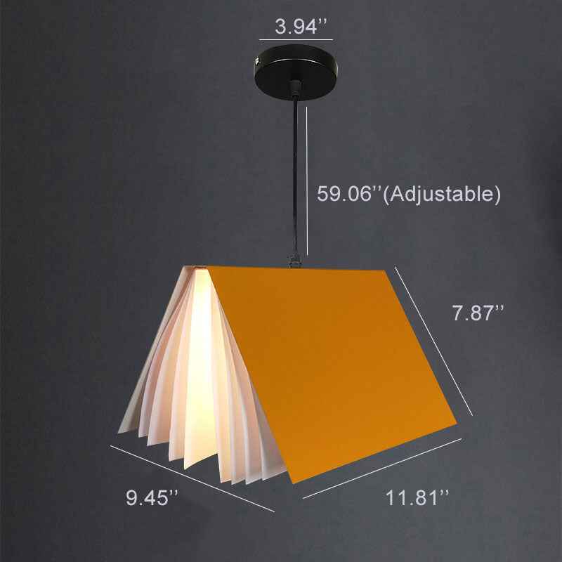 Flying Book 1-Light Metal and PVC Pendant Lamp