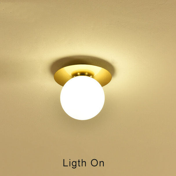 Contemporary Globe 1-Light Semi-Flush Mount Fixture
