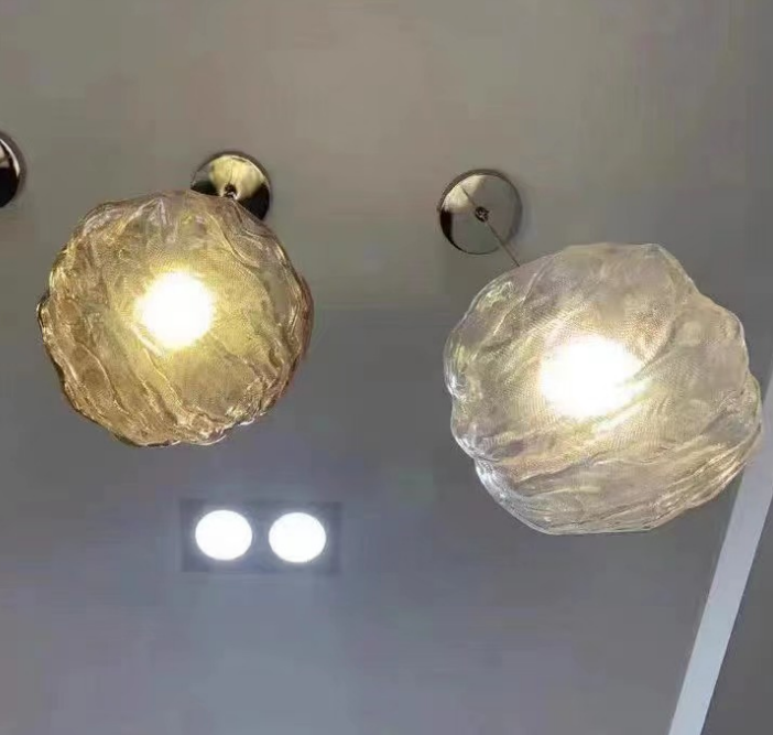 Contemporary Cloud-Shaped Glass 1-Light Pendant Suspension Light