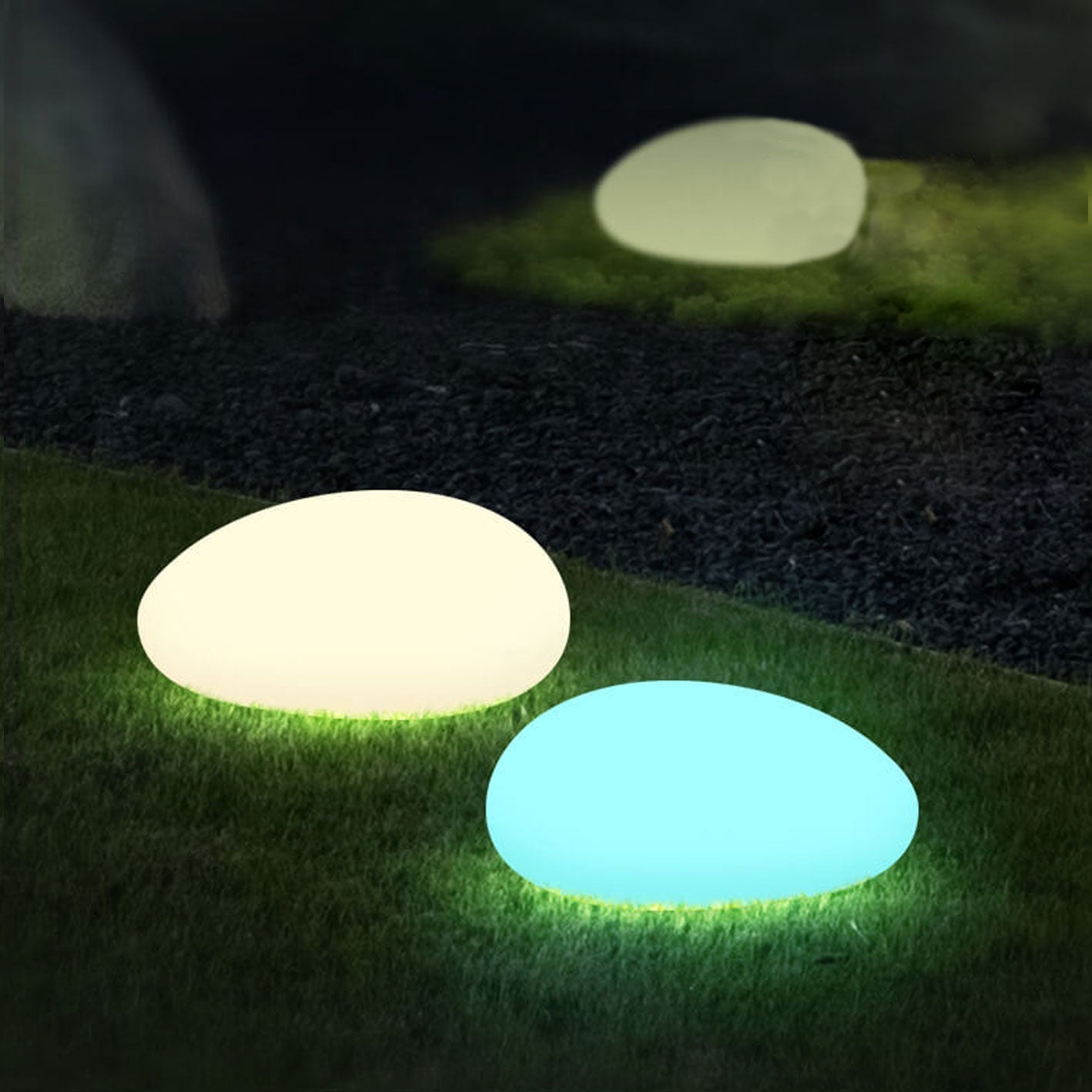 Waterproof Solar-Powered PE Spherical LED Outdoor Lawn Light