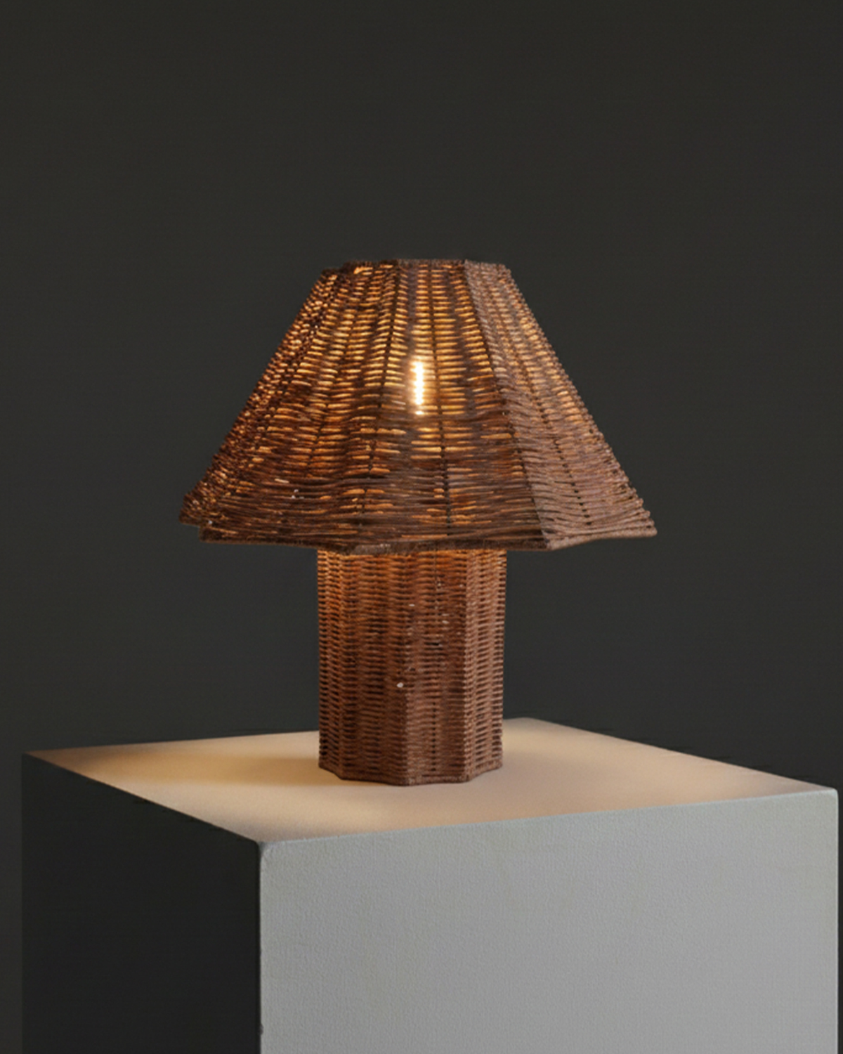 Luna Table Lamp | Natural Rattan Shade, Organic Warmth