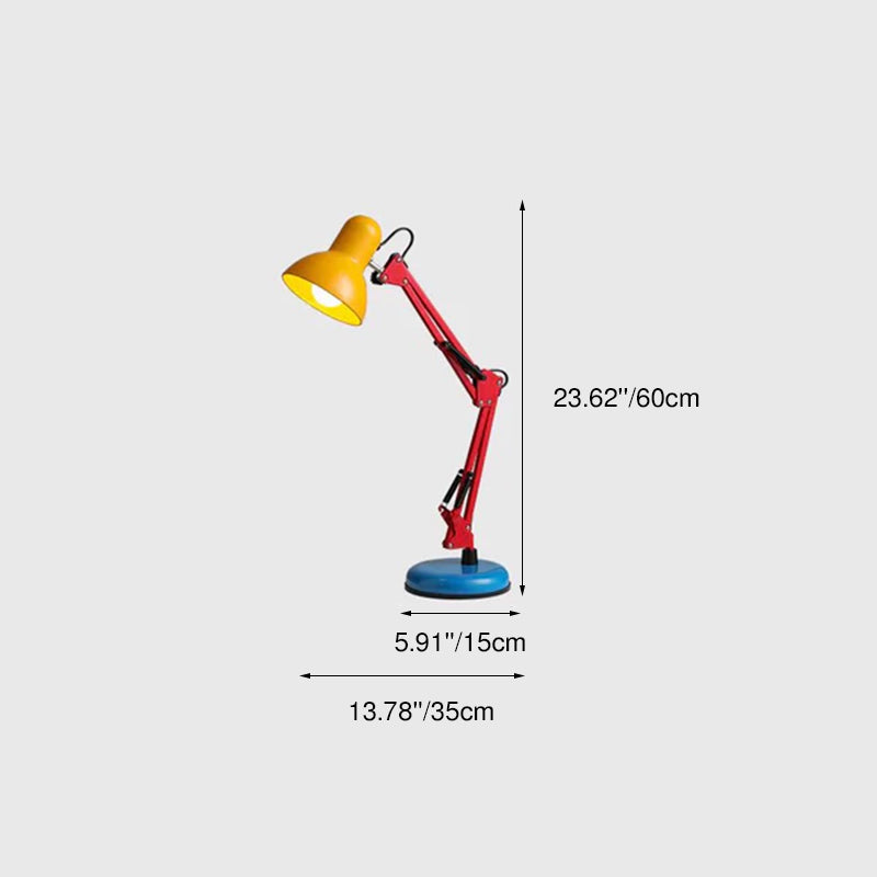 Contemporary Memphis Iron Half Circle 1-Light Table Lamp for Your Study