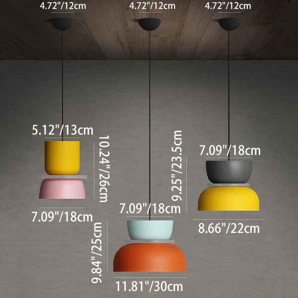 Vibrant Nordic Macaron 1-Light LED Pendant Lamp