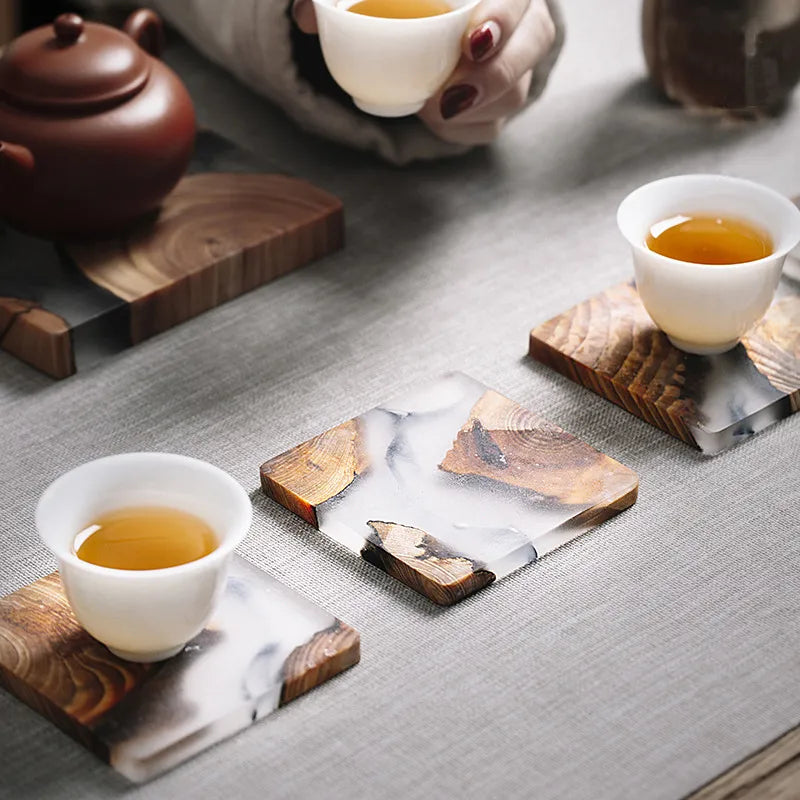Moro Resin Coasters | Handmade Pinewood & Art Resin