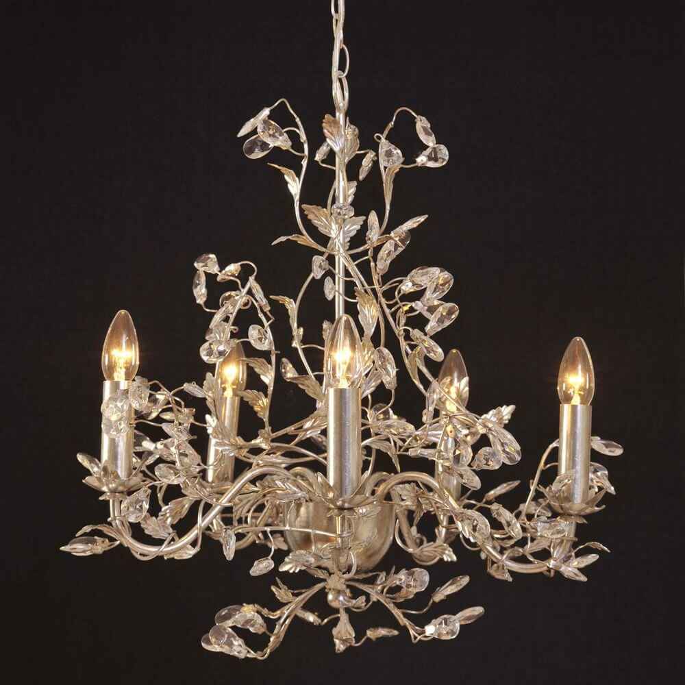 Buno Hanging Light | 5-Bulb, Iron Silver Design