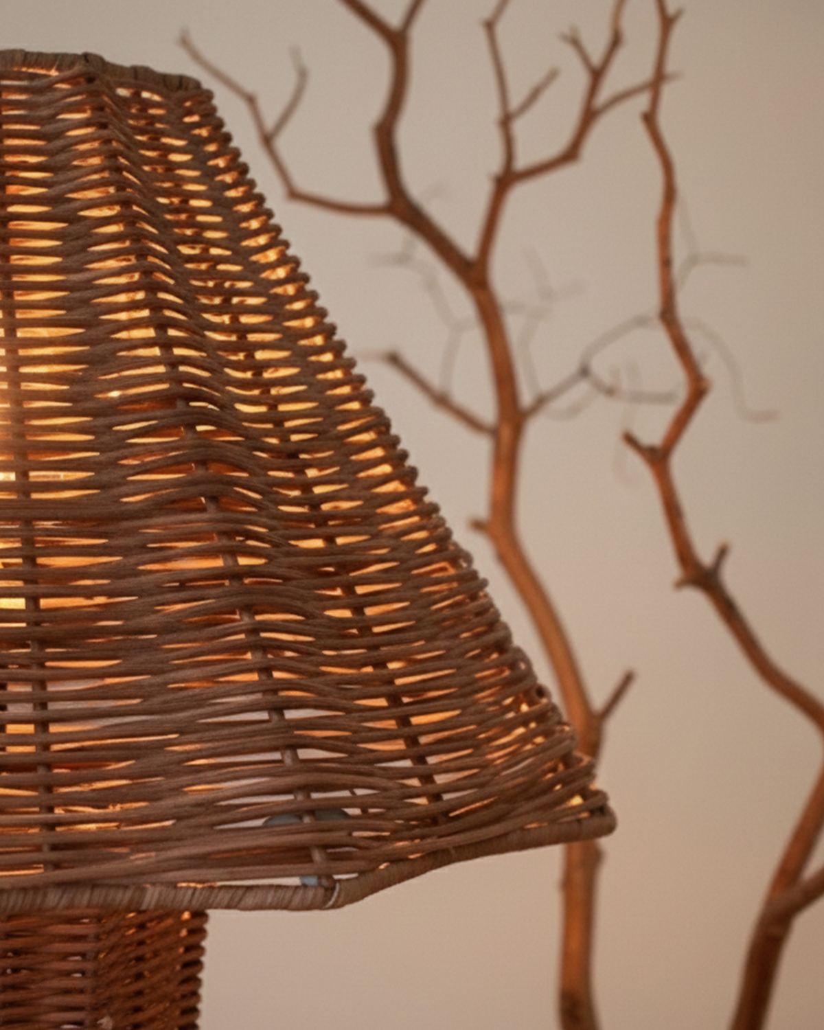 Luna Table Lamp | Natural Rattan Shade, Organic Warmth