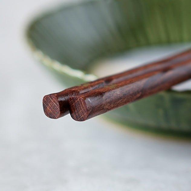 Bonsai Chopstick Set | Natural Wood, Golden Sakura Design