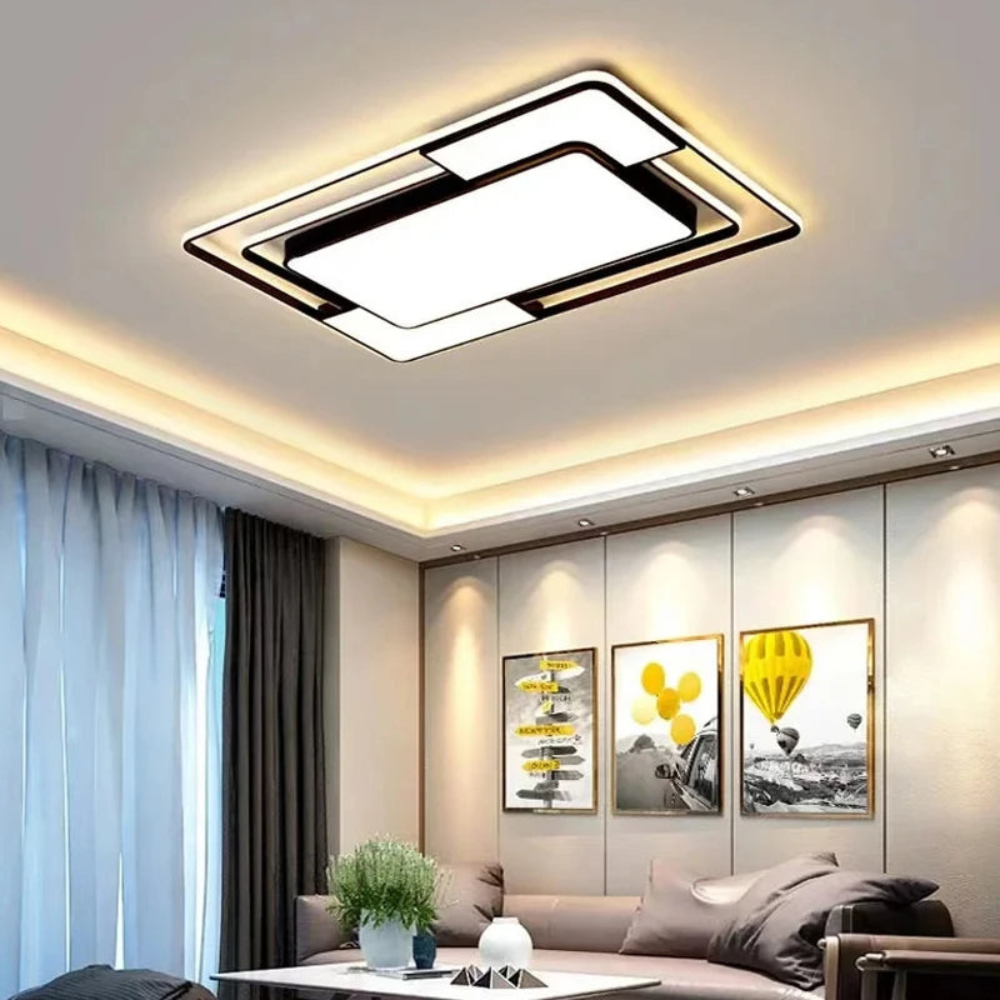 Bela Remote-Controlled LED Ceiling Light | Modern Geometric Design