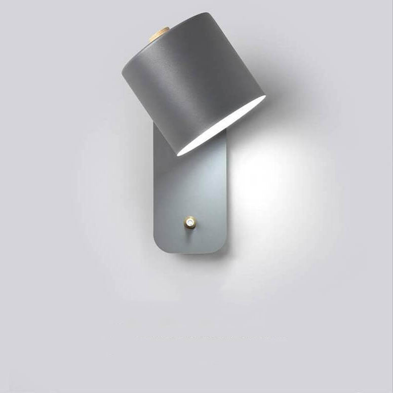 Rotatable Nordic Macaron Cylinder Wall Sconce Lamp - 1 Light