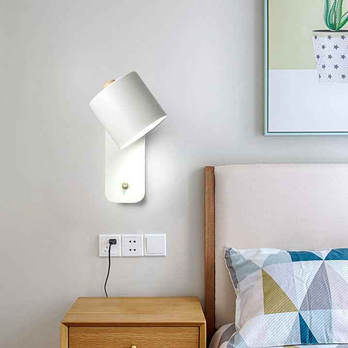 Rotatable Nordic Macaron Cylinder Wall Sconce Lamp - 1 Light