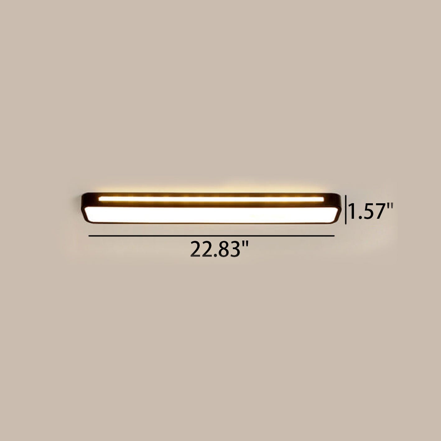 Scandinavian Minimalist Long LED Flush Mount Ceiling Fixture