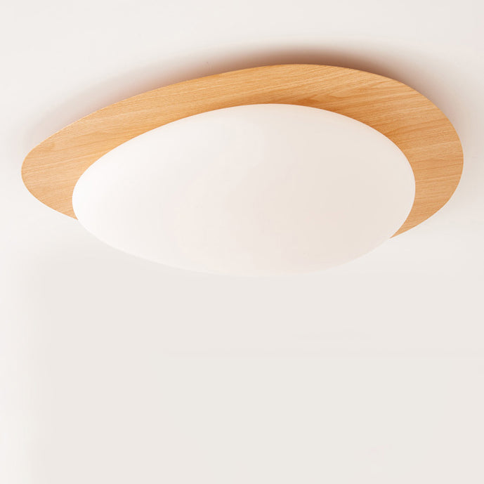 Modern Scandinavian Pebble-Shaped Iron and Acrylic LED Flush Mount Ceiling Light for Bedrooms
