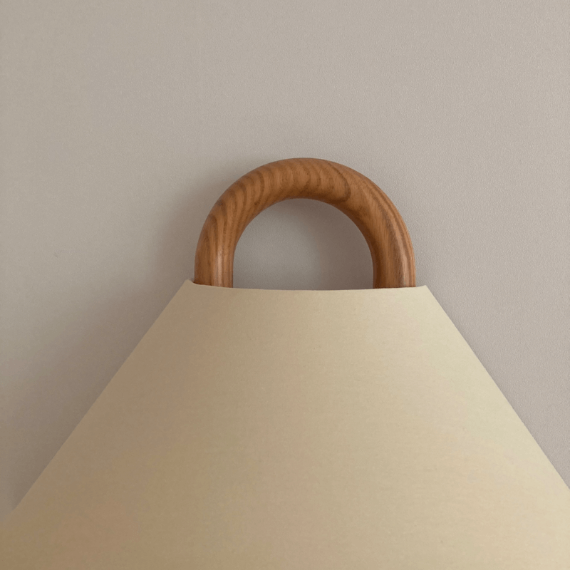 Contemporary Solid Wood Pleated Semi-Circle Wall Sconce Lamp with Single Light