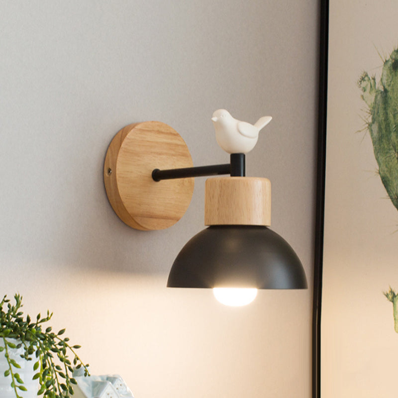 Boreal Wooden Bird Wall Lamp | LED Sconce, Natural Materials