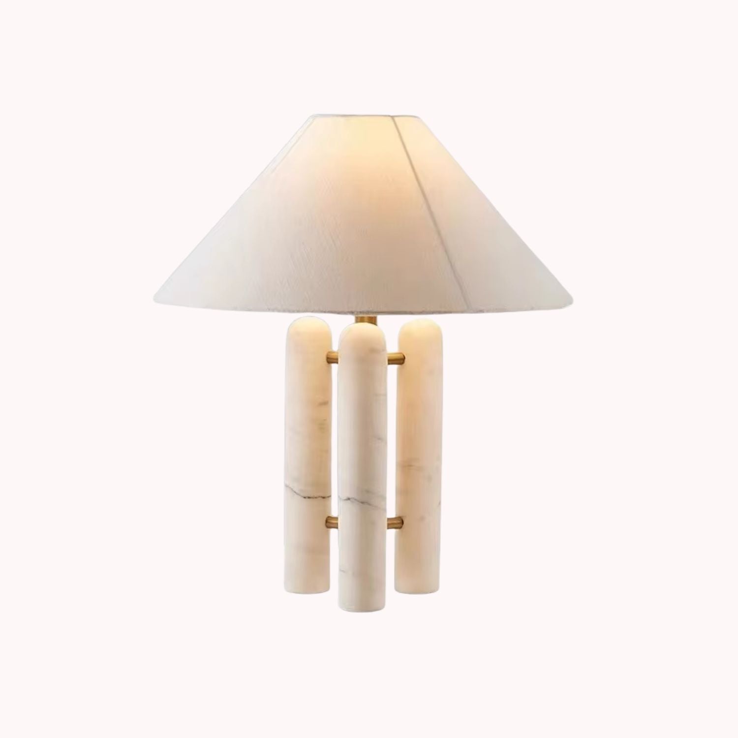Nordic – Cream Marble Table Lamp 48cm - Cendre Home