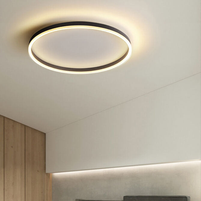 Nordic Minimalist Circular LED Flush Mount Ceiling Light with Iron and Acrylic Design