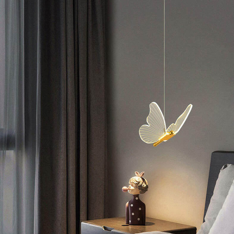 Elegant Acrylic Butterfly LED Pendant Lamp