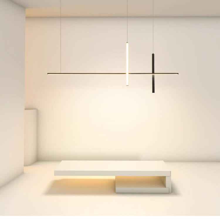 Sleek Minimalist Long-Line LED Chandelier