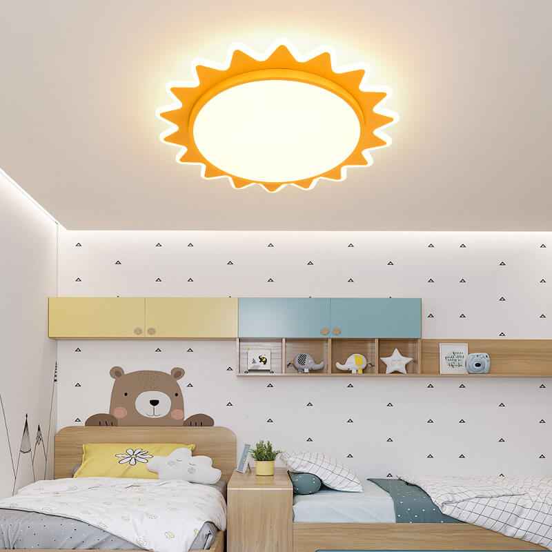 Whimsical Sun-Shaped LED Flush Mount Ceiling Light