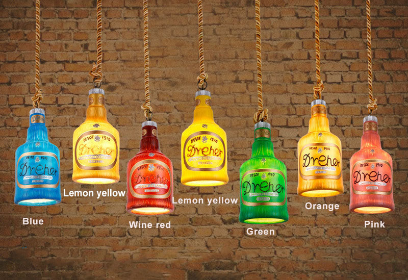 Modern Industrial Colorful Resin 1-Light Pendant Lamp