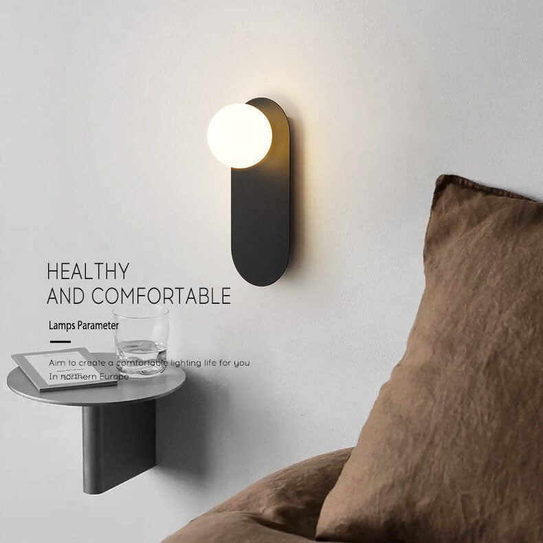 Nordic Minimalist Glass Ring 1-Light Wall Sconce