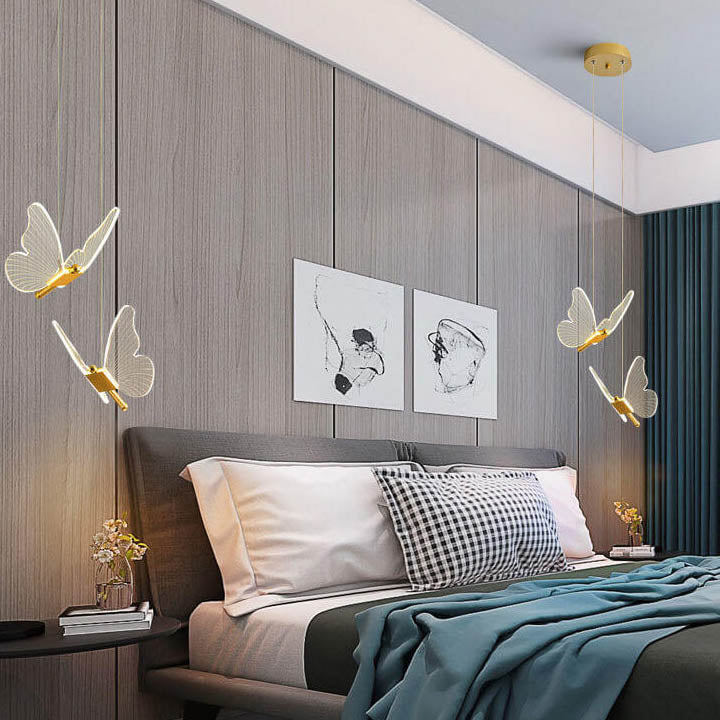 Elegant Acrylic Butterfly LED Pendant Lamp